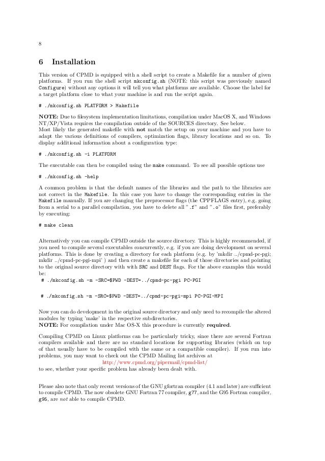 Cpmd-list Installation Of Parallelized Version For Mac Cpmd-list Installation Of Parallelized Version For Mac