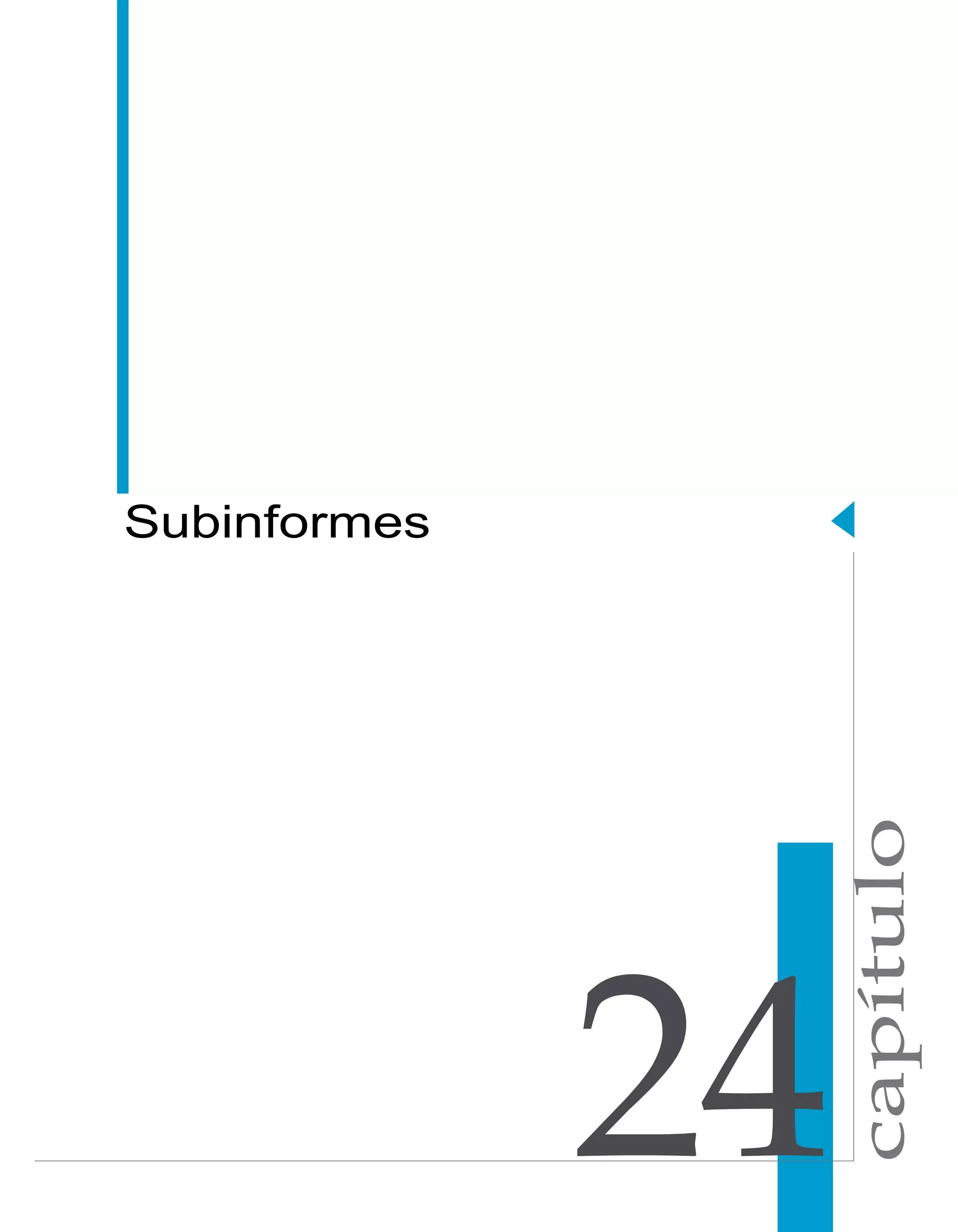 capítulo 
Subinformes 
 