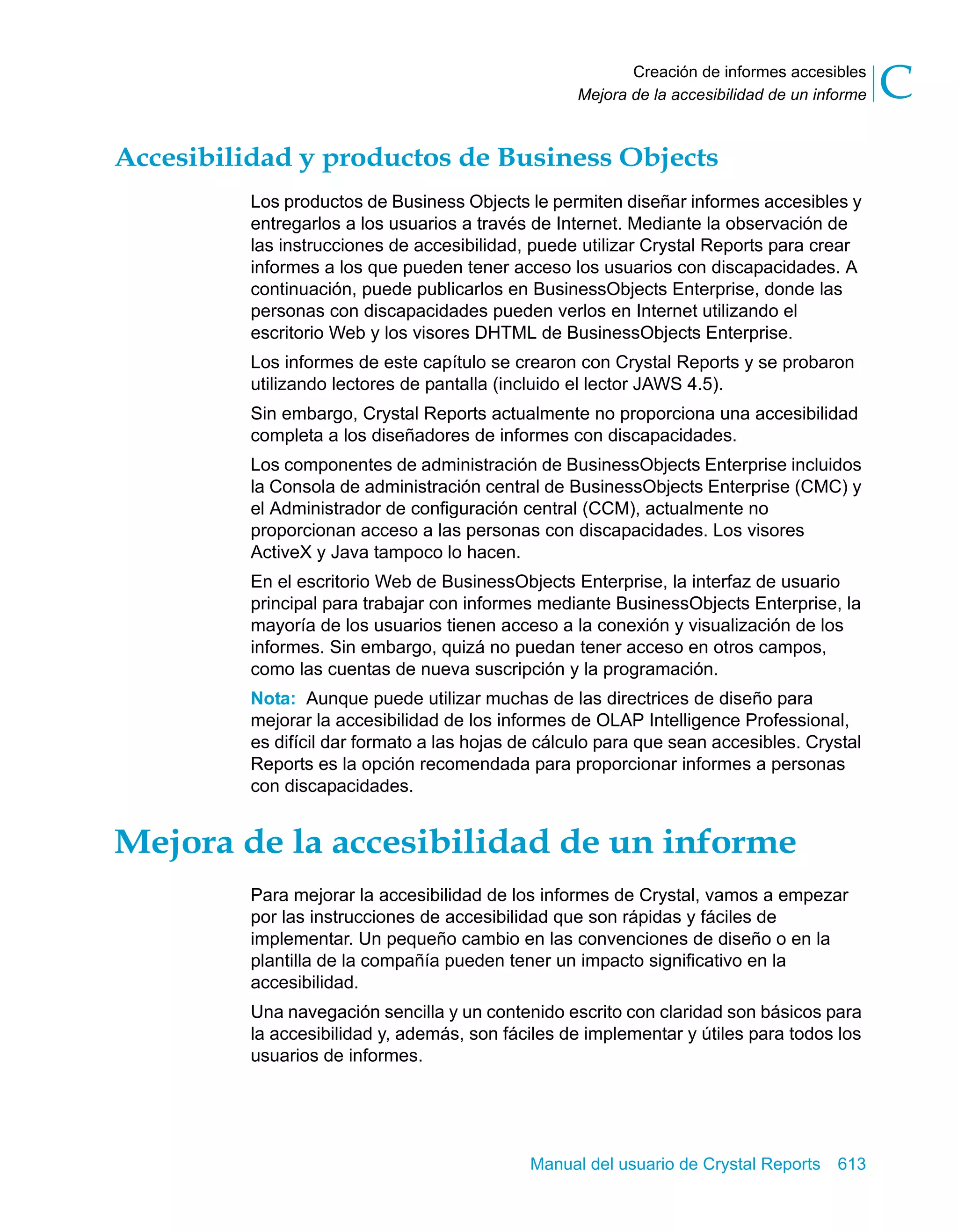 Manual del usuario de Crystal Reports XI