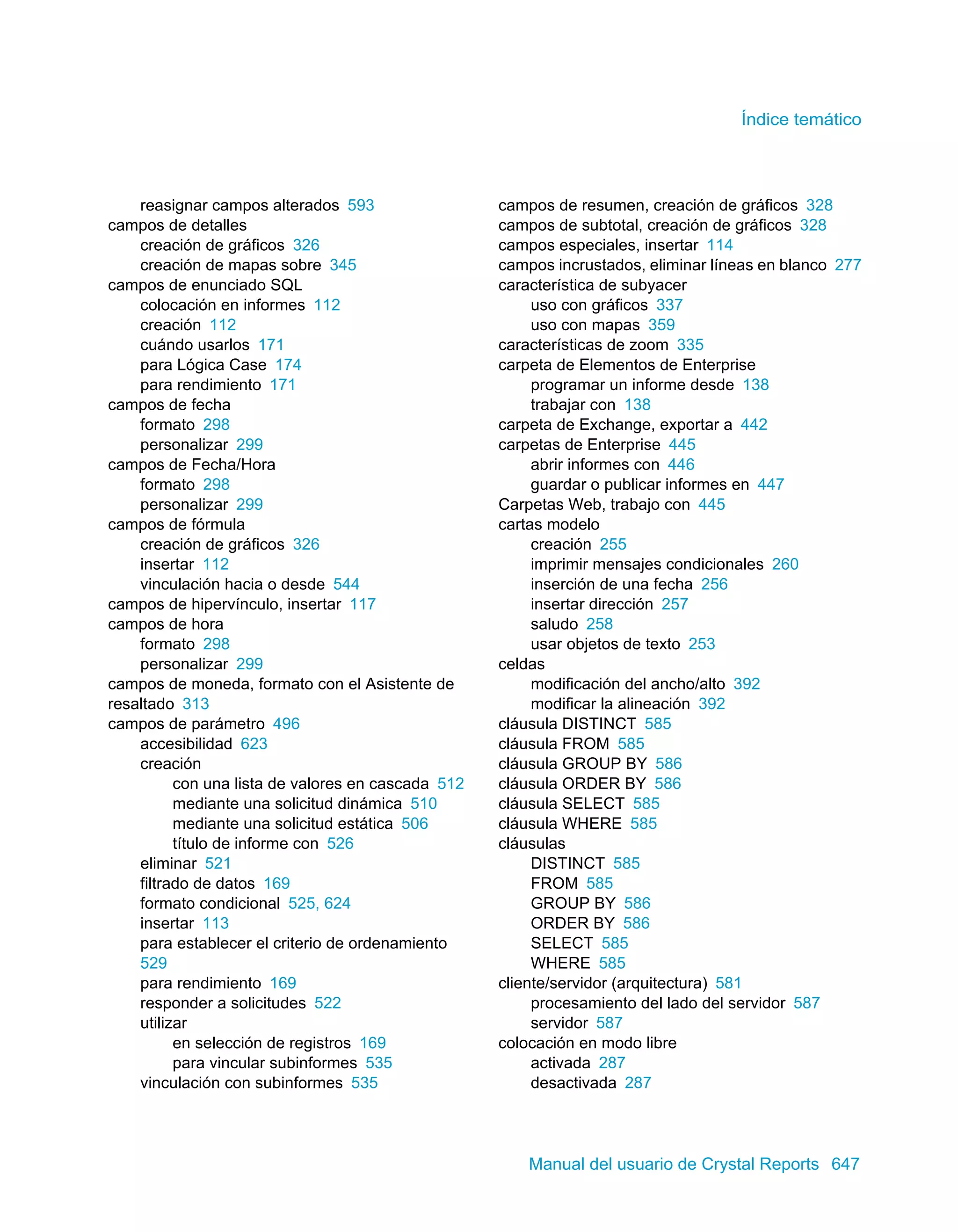 Manual del usuario de Crystal Reports XI