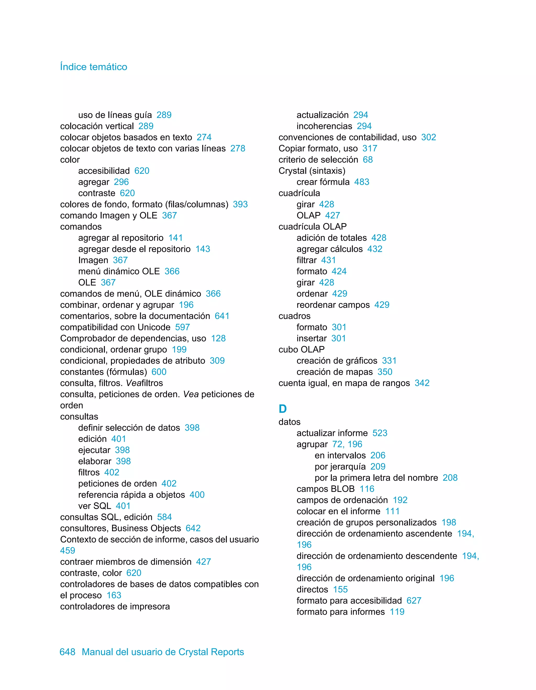 Manual del usuario de Crystal Reports XI