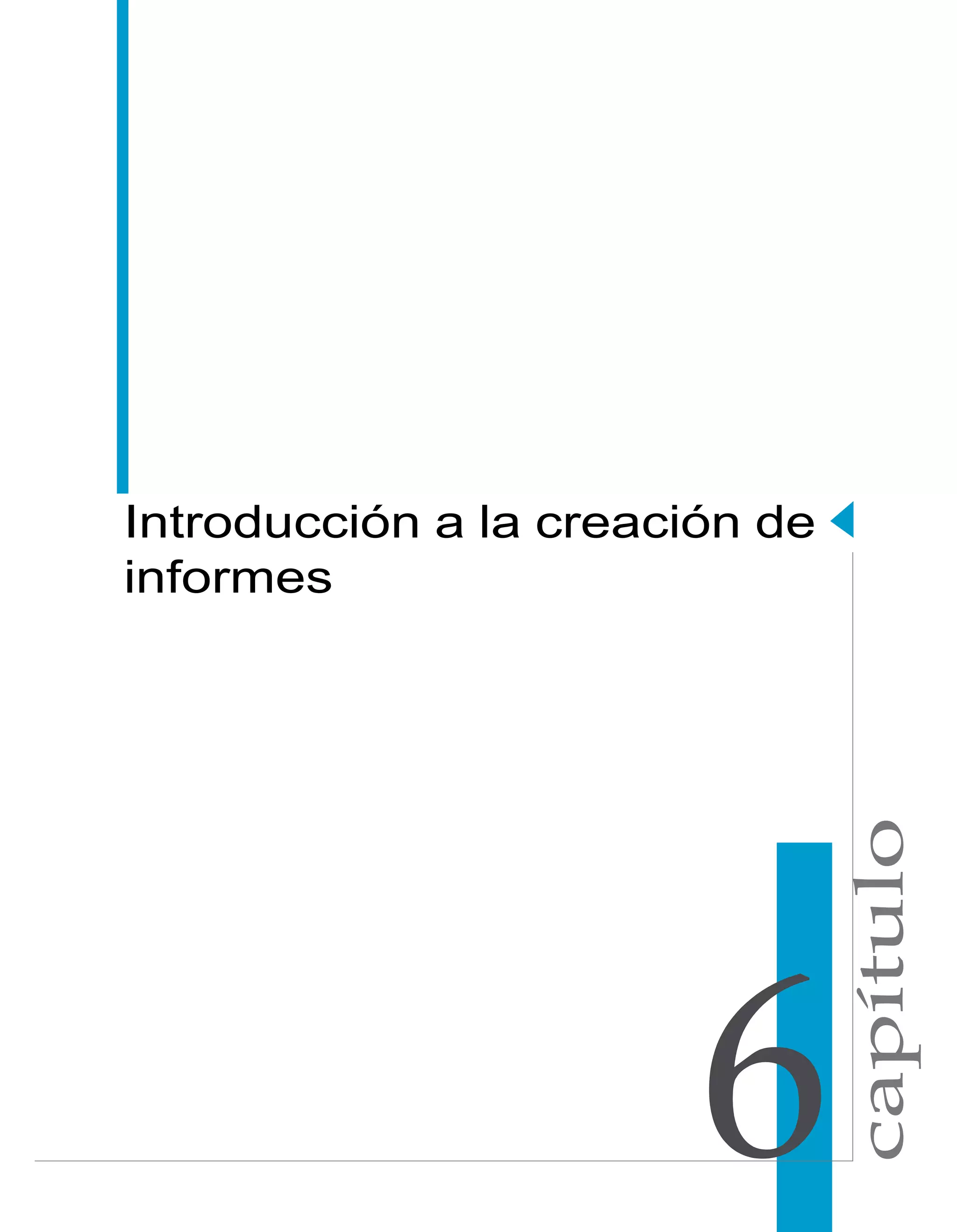 capítulo 
Introducción a la creación de 
informes 
 