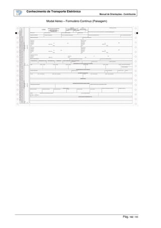 Conhecimento de Transporte Eletrônico
Manual de Orientações - Contribuinte
Pág. 142 / 165
Modal Aéreo – Formulário Contínuo (Paisagem)
 