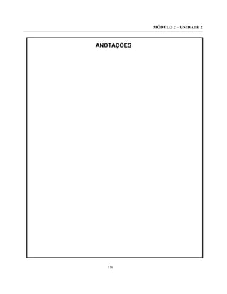 MÓDULO 2 – UNIDADE 2
136
ANOTAÇÕES
 