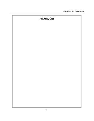MÓDULO 3 – UNIDADE 2
270
ANOTAÇÕES
 