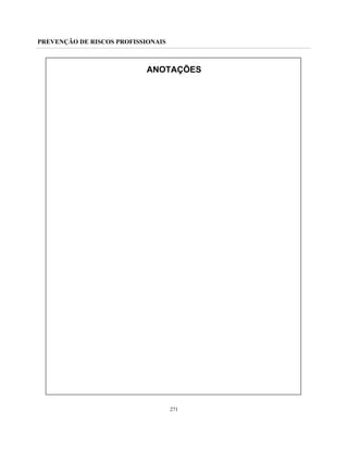 PREVENÇÃO DE RISCOS PROFISSIONAIS
271
ANOTAÇÕES
 