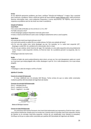 MANUAL DA MESA DE SOM MACKIE 1604 VLZ4 (PORTUGUÊS)