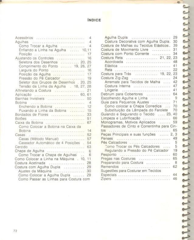 Manual da singer 270 bobina mágica