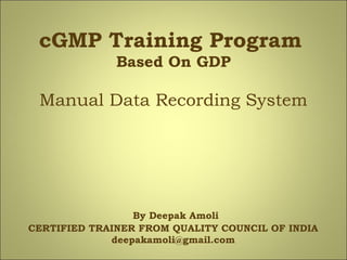 Manual data recording systems | PPT