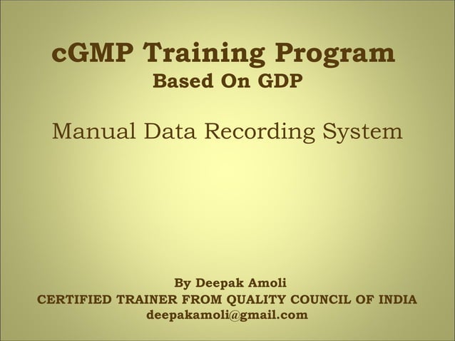 Manual data recording systems | PPT