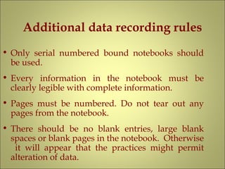 Manual data recording systems | PPT