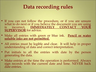 Manual data recording systems | PPT