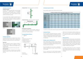 9190
Água Quente
Manual Técnico
Água Quente
Manual Técnico
Instruções de Instalação
Instalações Embutidas
Para embutir o sistema de Termofusão TIGRE, no caso de uma parede
profunda (figura 1), a tubulação deverá ficar a uma profundidade
mínima igual ao diâmetro da tubulação, fazendo-se o recobrimento
com argamassa (Figura 2). Não é necessário argamassa de grande
resistência para fechamento da canaleta.
Em caso de paredes estreitas e passagem de tubulação de água fria
e quente pela mesma canaleta, deve-se aumentar a sua largura de
forma a separar ambas as tubulações a uma distância equivalente ao
diâmetro da tubulação (Figura 3).
Instalações Aparentes
As tubulações aparentes devem ser instaladas de forma a permitir a
dilatação térmica natural do sistema. Devem ser instaladas por meio
de braçadeiras, intercaladas entre pontos fixos e pontos deslizantes.
Pontos Fixos
Devem estar posicionados em todas as mudanças de direção da
instalação hidraúlica (tês, joelhos, etc.), impedindo que os esforços
de dilatação térmica da tubulação sejam descarregados sobre as
tubulações aparentes.
A distância entre apoios fixos não deve ser maior do que 3 metros.
Pontos Deslizantes
São suportes que permitem o deslocamento axial da tubulação,
devendo ser instalados conforme tabela de distância máxima entre
pontos fixos:
Figura 1 Figura 2
Figura 3
Instalação Vertical - distância entre pontos fixos e deslizantes:
Instalação Horizontal - distância entre pontos fixos e deslizantes:
Especificações para Braçadeiras
As braçadeiras normalmente usadas são metálicas, revestidas com
material que impede seu contato direto com os tubos (borracha),
evitando avarias à superfície da tubulação.
Execução de Braços Elásticos
Ls
= C x DE x AL
Onde:
Ls: comprimento do braço elástico (mm)
DE: diâmetro externo (mm)
AL: dilatação linear do tubo (mm)
C: constante para o PPR (30)
FP: ponto fixo
GB: ponto deslizante
Instalações Aparentes (título)
Deve-se considerar os seguintes valores de distância máxima entre suportes:
também conta com fitas engomadas de diferentes procedências, que
devem ser fortes para resistir em si mesmas à ação degradante dos
UV e também fitas de alumínio que atuam como proteção contra os
raios UV.
Dilatação Térmica
Damesmaformaquetodososmateriaisdaobra,ostubosdeTermofusão
TIGRE sofrem os efeitos de contração e dilatação. As características de
resistência dos tubos e das conexões não requerem nenhum tipo de
proteção especial para esse fim, porém é conveniente criar um espaço
livre entre a tubulação e o reboco, o que pode ser obtido através do
envolvimento da tubulação em material como papelão, com o objetivo
de impedir a formação de trincas na alvenaria.
Em instalações aparentes maiores que 40 metros de comprimento,
deve-se considerar a dilatação linear antes de iniciar o projeto. O
traçado da tubulação deve ser de forma a permitir a livre movimentação
da tubulação.
Essa tabela indica as distâncias máximas admissíveis entre apoios consecutivos horizontais. Para instalações verticais, pode-se aumentar a distância em 30%.
Isolamento Térmico
No caso de instalações de água quente central para os montantes,
retornos e tubulações de distribuição e em instalações de água quente
individuais com tubulação de grande extensão, recomenda-se recobrir
a tubulação com proteções térmicas a fim de otimizar o rendimento
dos equipamentos.
Proteção contra a Radiação do Sol
Todos os materiais sintéticos são atacados, em maior ou menor grau,
pelos raios solares (principalmente a radiação ultravioleta). Esse ataque
se manifesta como uma degradação paulatina do produto de fora para
dentro, que se observa como uma casca.
Para que esse problema não surja nos tubos, a recomendação é
proteger a instalação exposta ao sol desde o momento do transporte
até sua montagem.
Para isso, o mercado conta com a oferta de bainhas de polietileno
expandido, muito aconselháveis como proteção contra os raios UV, e
DISTÂNCIA MÁXIMA ENTRE APOIOS EM CM PARA PN 20 E PN 25
Tipo de Tubo
Temperatura de Serviço ºC
0º C 10º C 20º C 30º C 40º C 50º C 60º C 70º C 80º C
20 75 70 60 55 50 50 45 40 40
25 85 80 70 65 60 55 50 50 40
32 100 90 80 75 70 65 60 55 50
40 120 100 100 90 80 75 70 65 60
50 135 120 110 100 95 90 80 75 70
63 160 140 130 120 110 100 95 85 80
75 180 160 150 130 125 115 100 100 90
90 200 180 165 150 140 130 120 110 100
20 80 70 60 60 50 50 45 40 40
25 90 80 70 70 60 60 50 50 45
32 100 90 90 80 70 70 60 60 50
40 120 110 100 90 85 80 70 65 60
50 140 130 120 100 100 90 80 80 70
63 160 150 135 120 115 100 100 90 80
75 180 170 150 140 130 120 110 100 90
90 200 190 170 160 150 130 125 115 100
PN20PN25
 
