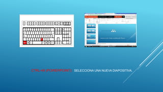CTRL+M (POWERPOINT): SELECCIONA UNA NUEVA DIAPOSITIVA.
 