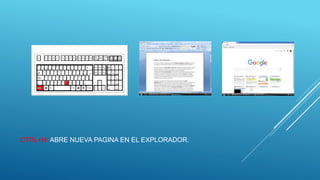 CTRL+N: ABRE NUEVA PAGINA EN EL EXPLORADOR.
 