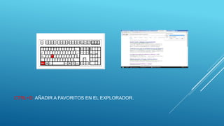 CTRL+D: AÑADIR A FAVORITOS EN EL EXPLORADOR.
 