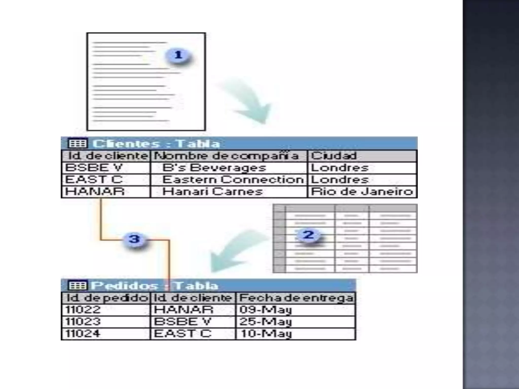 Formularios para ver, agregar y actualizar los datos de las tablas.    