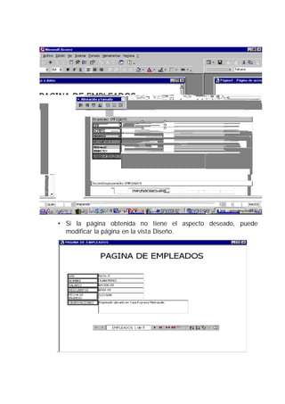 • Si la página obtenida no tiene el aspecto deseado, puede
  modificar la página en la vista Diseño.




.
 