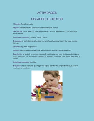 Manual de actividades estimuladoras para el desarrollo motor y ...