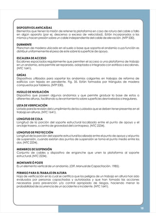 de Alineacion y Seguridad Sobre Andamios