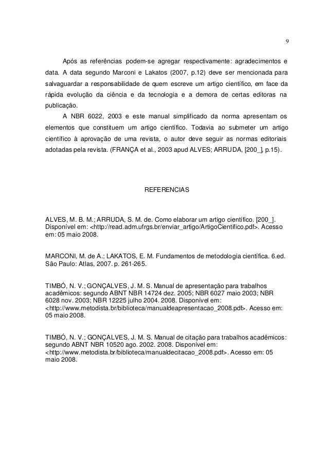 Normas artigo cientifico