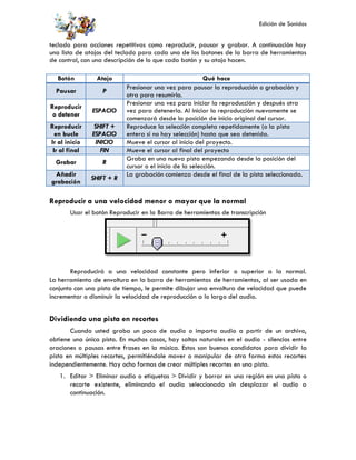 Manual de audacity | PDF