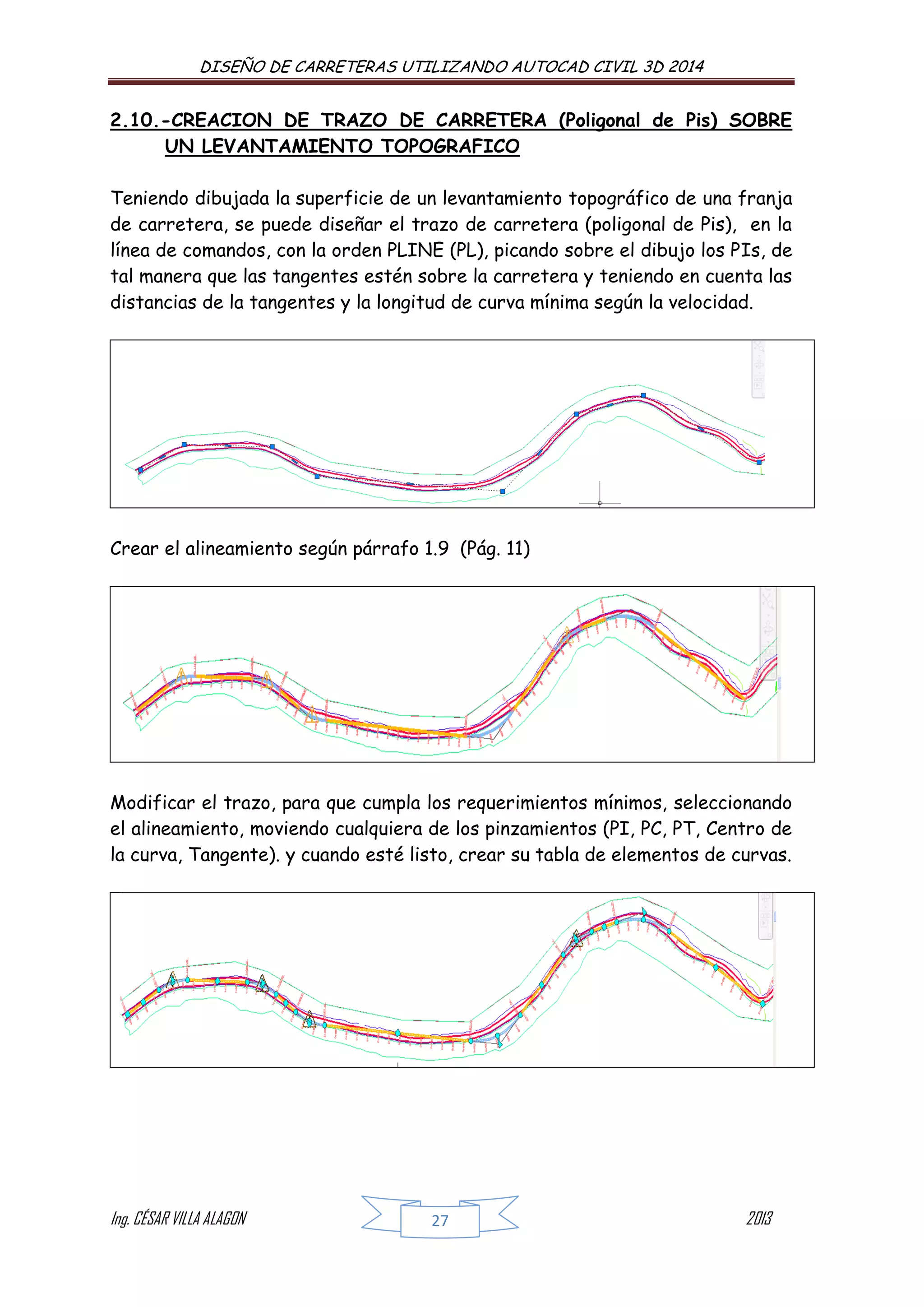 Manual de autocad + civil+3 d 2014 para carreteras | PDF