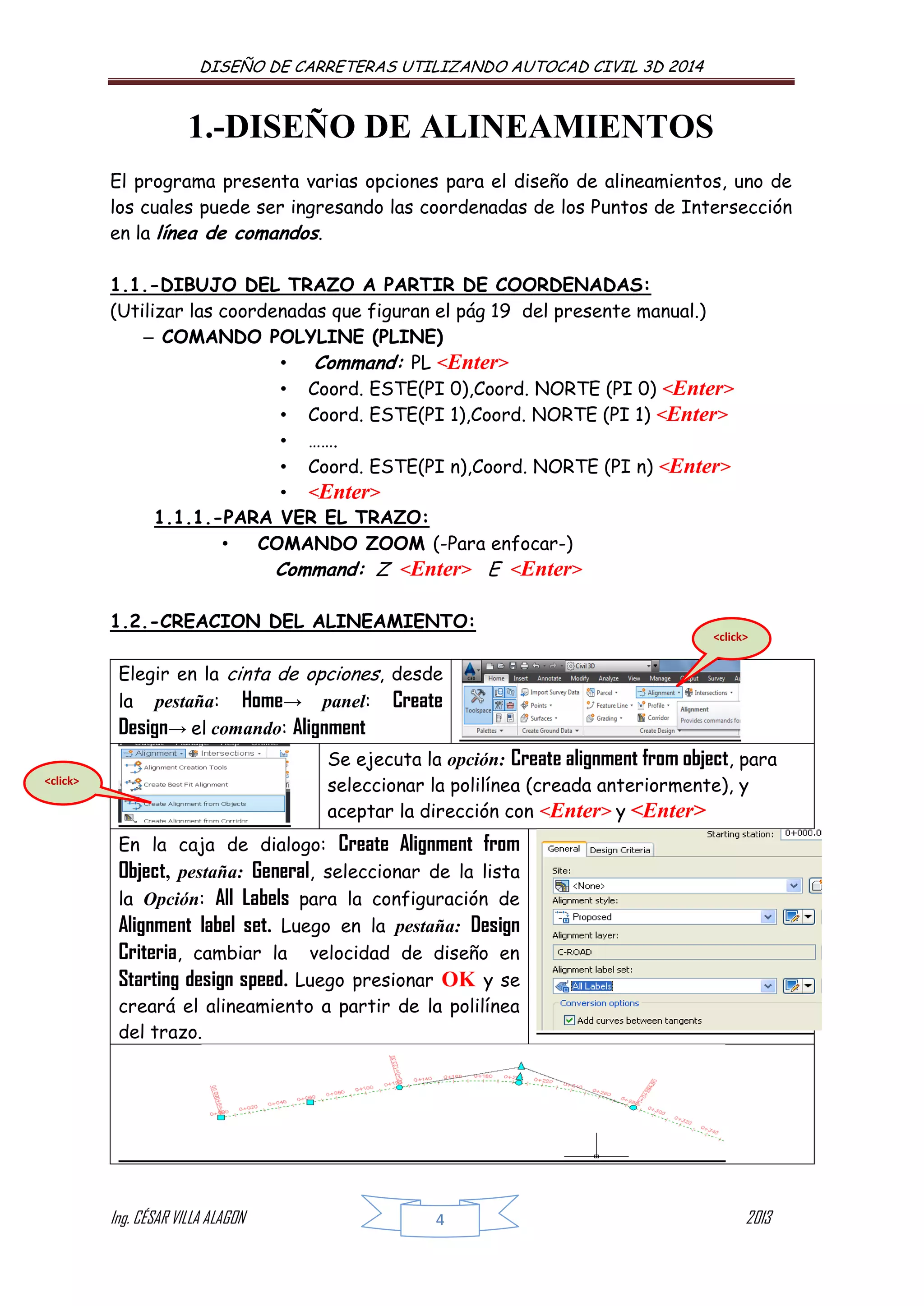 Manual de autocad + civil+3 d 2014 para carreteras | PDF