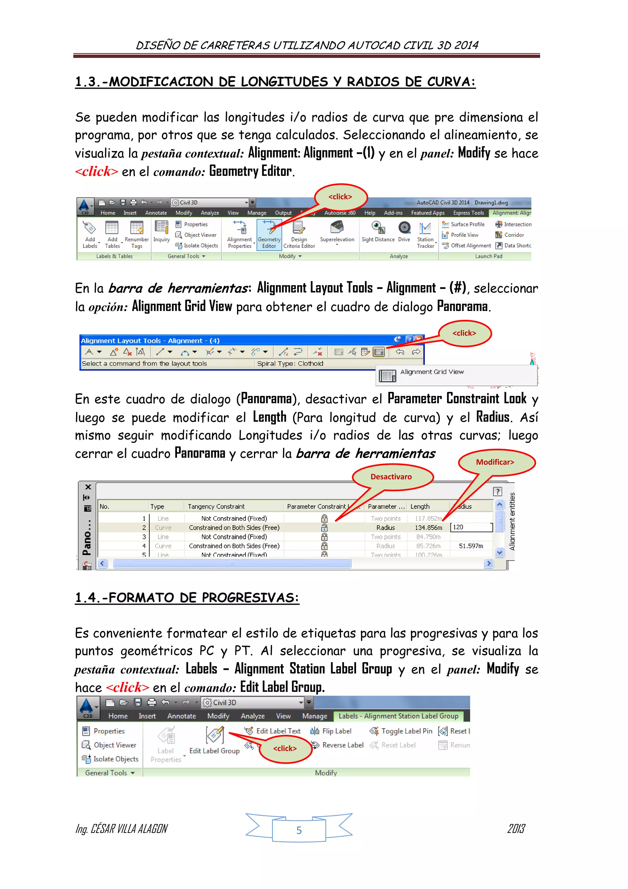 Manual de autocad + civil+3 d 2014 para carreteras | PDF