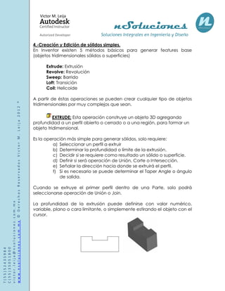 Manual de autodesk inventor 2013 | PDF
