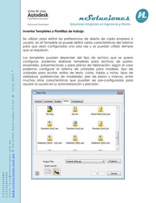 Manual de autodesk inventor 2013 | PDF