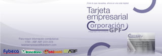 ¡Todo lo que necesitas, ahora en una sola tarjeta!



                                      Tarjeta
                                      empresarial

Para mayor información contáctanos:
      1700 - ABF ABF (223 223)
  tarjetaempresarial@abefarm.com
 