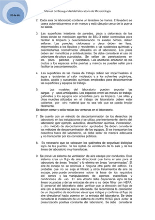 Manual de bioseguridad en el laboratorio de microbiologia | DOCX