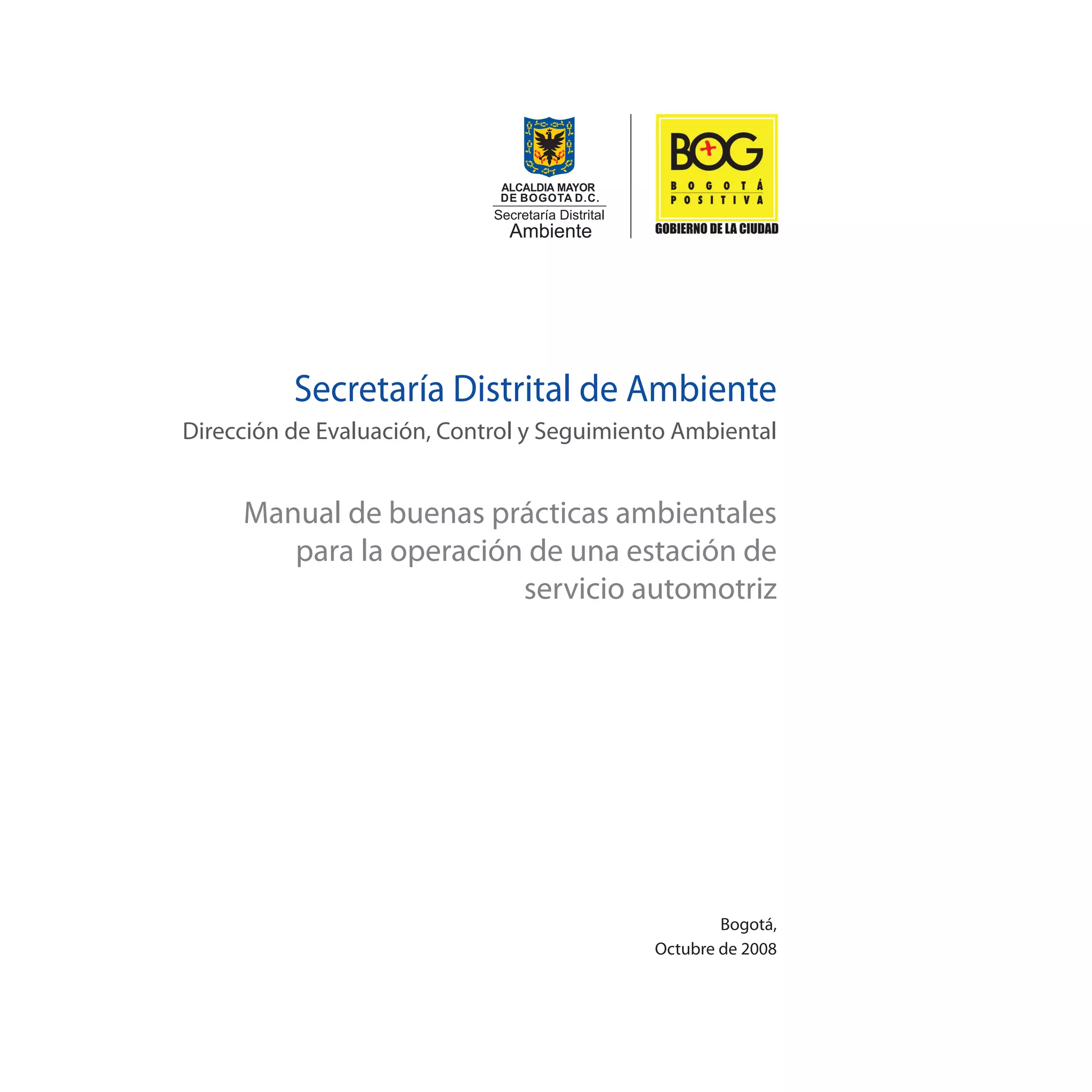 Manual de buenas prácticas ambientales estaciones de servicio | PDF