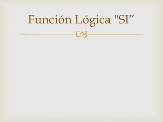 
Función Lógica "SI”