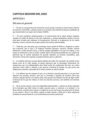 Urbanidad de Carreño