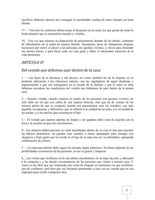 Urbanidad de Carreño