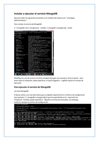 cómo descargar e instalar mongodb shell y mongodb... Manual de como instalar mongo db en windows | PDF