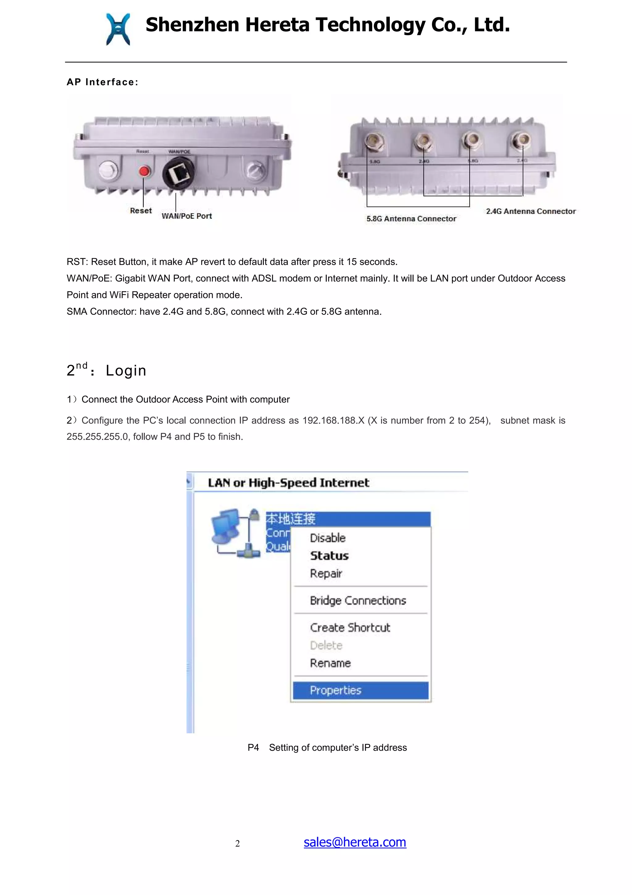Manual de config hw ap80 | PDF