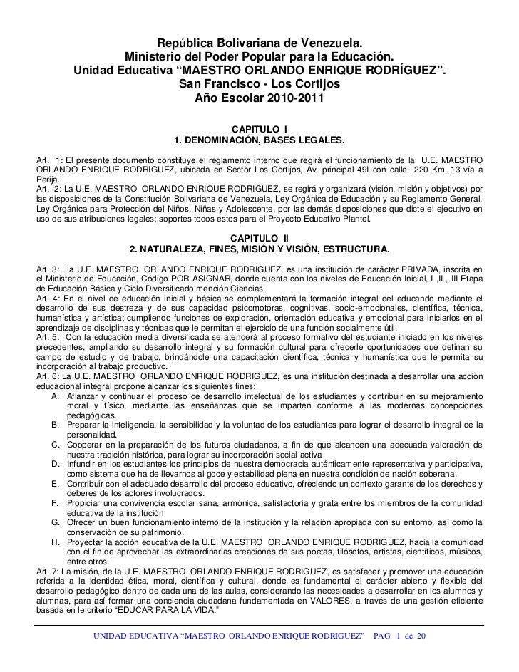 Manual de convivencia escolar del plantel morero 2010 2011 