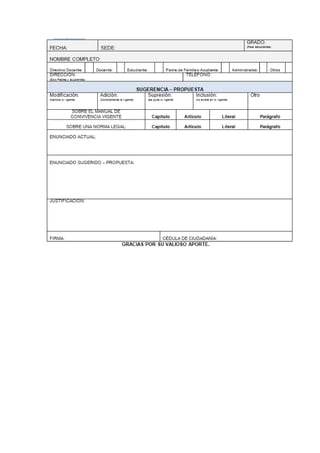 Manual de convivencia rafael pombo 2014