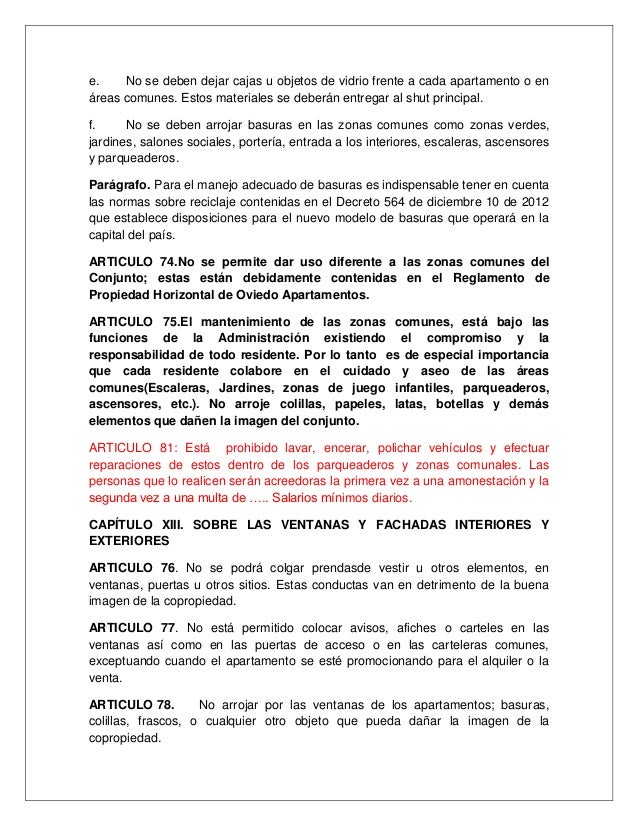 Manual de convivencia y uso de areas comunes
