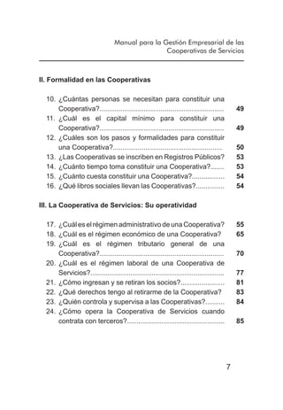 Manual de cooperativas de servicios parte1 | PDF