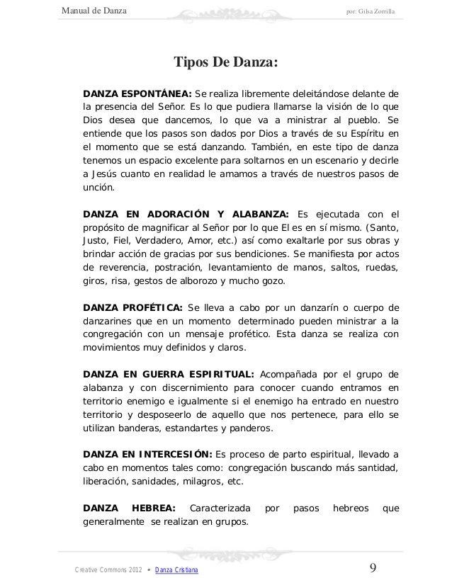 Manual de danza cristiana. d amy