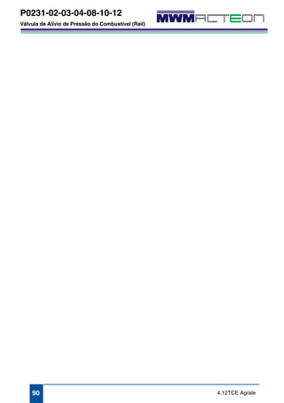 P0231-02-03-04-08-10-12 
Válvula de Alívio de Pressão do Combustível (Rail) 
90 4.12TCE Agrale 
 