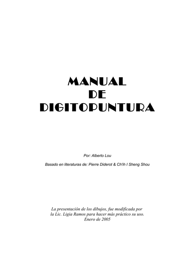 Manual de digitopuntura Manual de digitopuntura