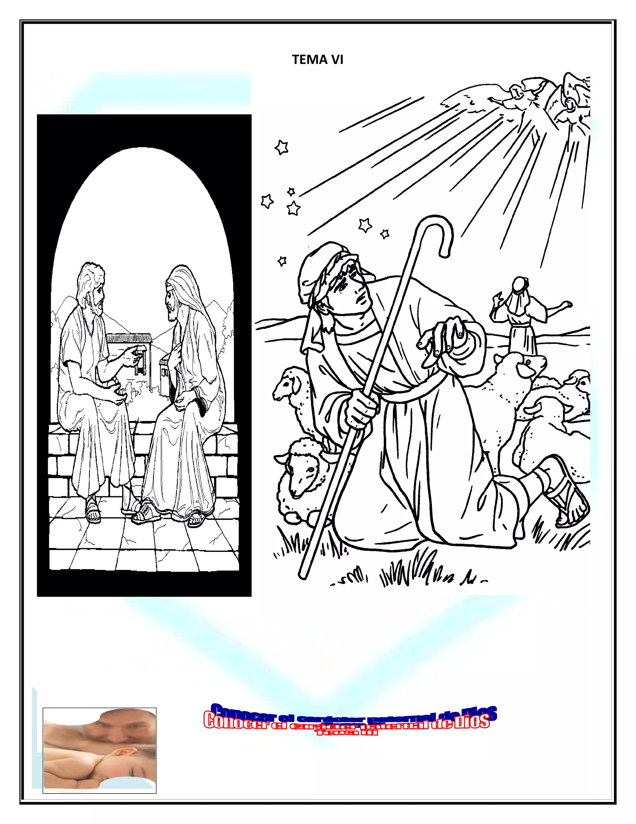 A. Conocer su naturaleza paternal.

 Jeremías 31:9.
 Mateo 6:9.
 Malaquías 2:10.

La persona de Jesús refleja al Padre (Juan 14:8-11).

B. Conocer su disciplina paternal.

 Hebreos 12:5-11.

C. Conocer la compasión paternal (Salmos 103:13).

   Conocer su abrazo paternal Lucas 15:11-24.
   Versículo 13 Se fue lejos del Padre (Provincia apartada-se apartó).
   Versículo 13 Desperdició: Desperdiciar vida, años, familia, ministerio, etc.
   Versículo 14 Malgastó todo: Malgastar, gastare mal, mal negocio.
   Versículo 14 Hambre y escasez en el alma.
   Versículo 16 Algarrobas comida de cerdos: comida del mundo.
   Versículo 17 Volver en sí: Reflexionar.
   Versículo 19 Se sentía indigno: Sentimiento de culpa.
   Versículo 20 El abrazo del Padre.

                        Vestido: Dios viste con vestiduras blancas (Isaías 1:18; Apoc 7:14; 19:8).
                        Calzado: Simboliza la dirección de nuestro caminar (Efesios 6:15).
                        Comida: Dios da comida espiritual (Hebreos 5:12-14).
                        Fiesta: Hay fiesta en los cielos cuando un pecador se arrepiente (Lucas 15:7-10).
                        Anillo: No fue recibido como jornalero, si no como príncipe.




20
 