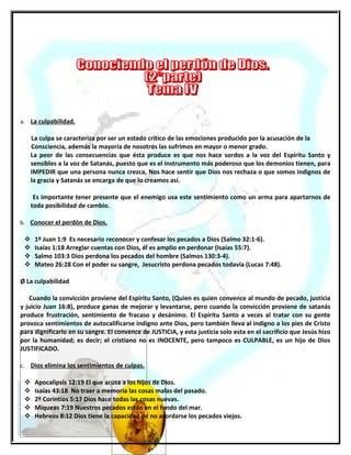 Conociendo el perdón de Dios.
                TEMA IV




13
 