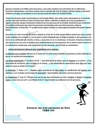 Conocer las tres personas de Dios
                 TEMA VIII




24
 