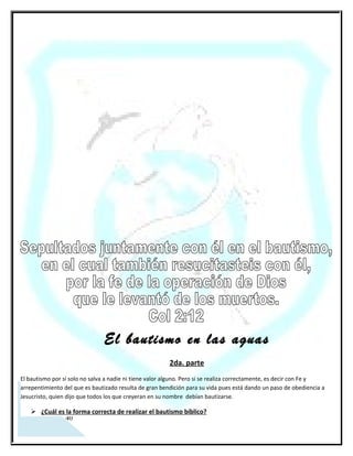 El bautismo en las aguas II
               TEMA X




30
 